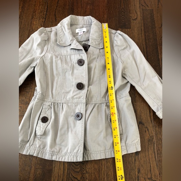 Ann Taylor LOFT Women’s S Petite Light Gray Denim 3/4 Sleeved Blazer Jacket EUC! - Picture 5 of 9